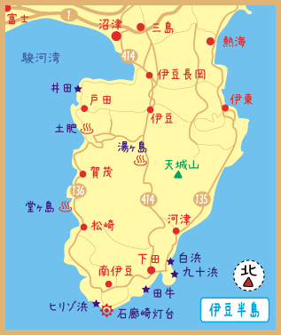 伊豆半島の地図